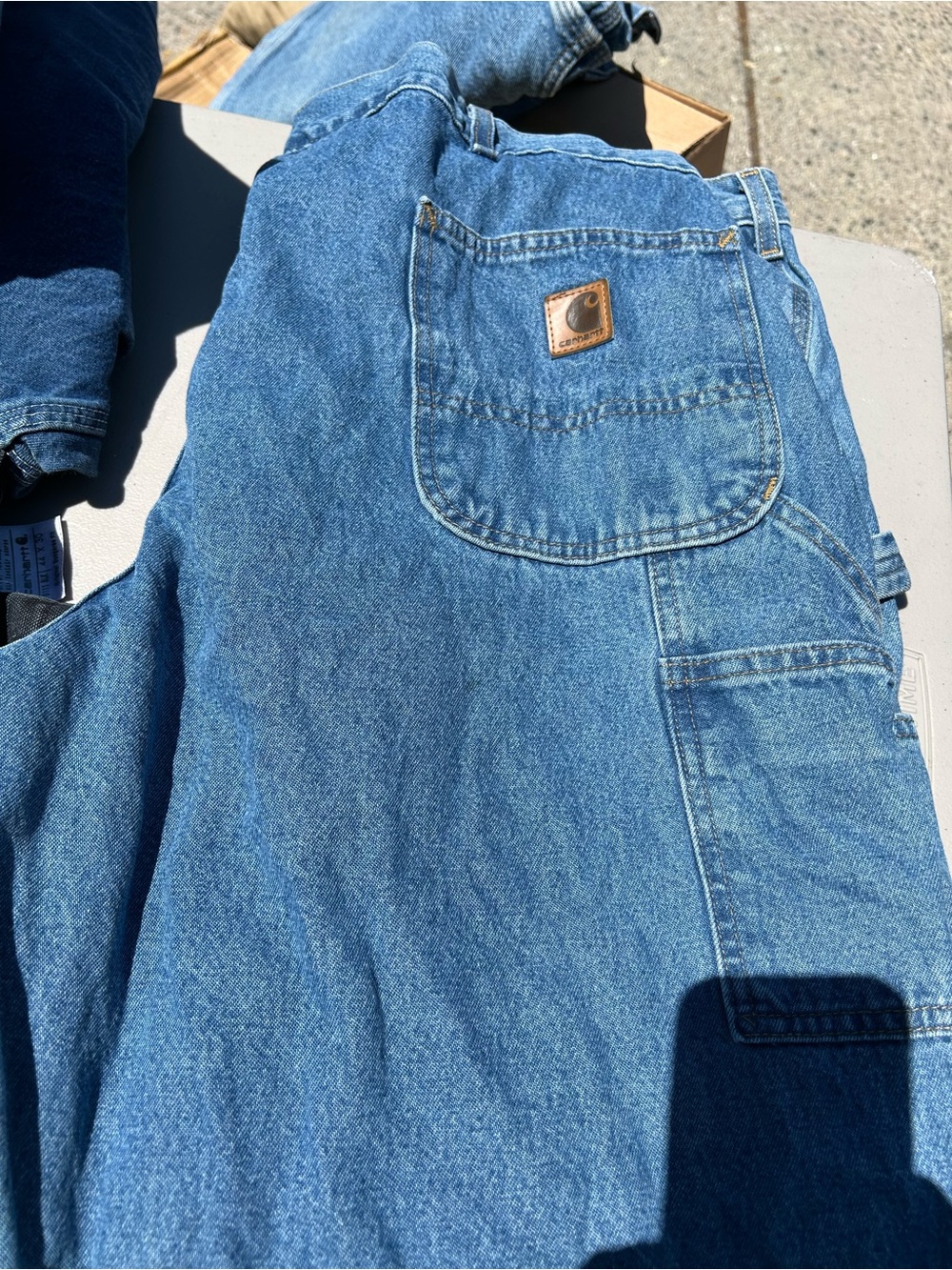 Carhartt Men's Medium Blue Relaxed Fit Denim Jeans